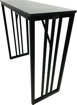 Bar Tipi Masa Siyah Metal Ayaklı Bar Masası