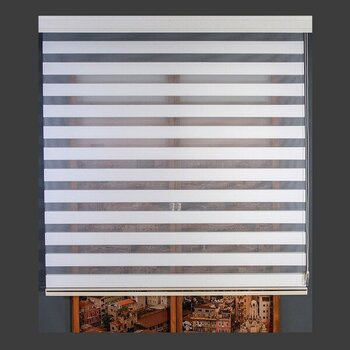 Anıper Zebra Perde Beyaz Kalın Plise Bamboo 160 x 200 cm - Renkli