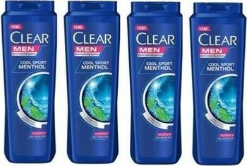 Clear Men Cool Sport Menthol Şampuan 180 ml 4 Adet