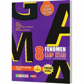 Fenomen Yayıncılık Fenomen 8 8. Sınıf Karton Kap Türkçe Fenomen Yayıncılık Tüm Dersler Kamp Kitabı