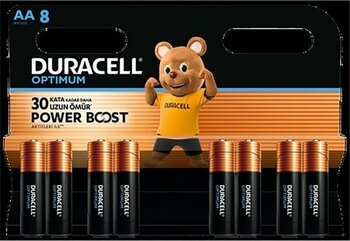 Duracell Optimum Powerboost Aa Kalem Pil 8'li 4 Adet