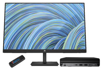 Hp Pro Mini 400 G9 Intel Core İ7-14700t 96gb Ddr5 512gb Ssd Windows11pro 23.8 Fhd Monitör Mini Masaüstü Bilgisayar W9h6w3et87+Zettausbbellek
