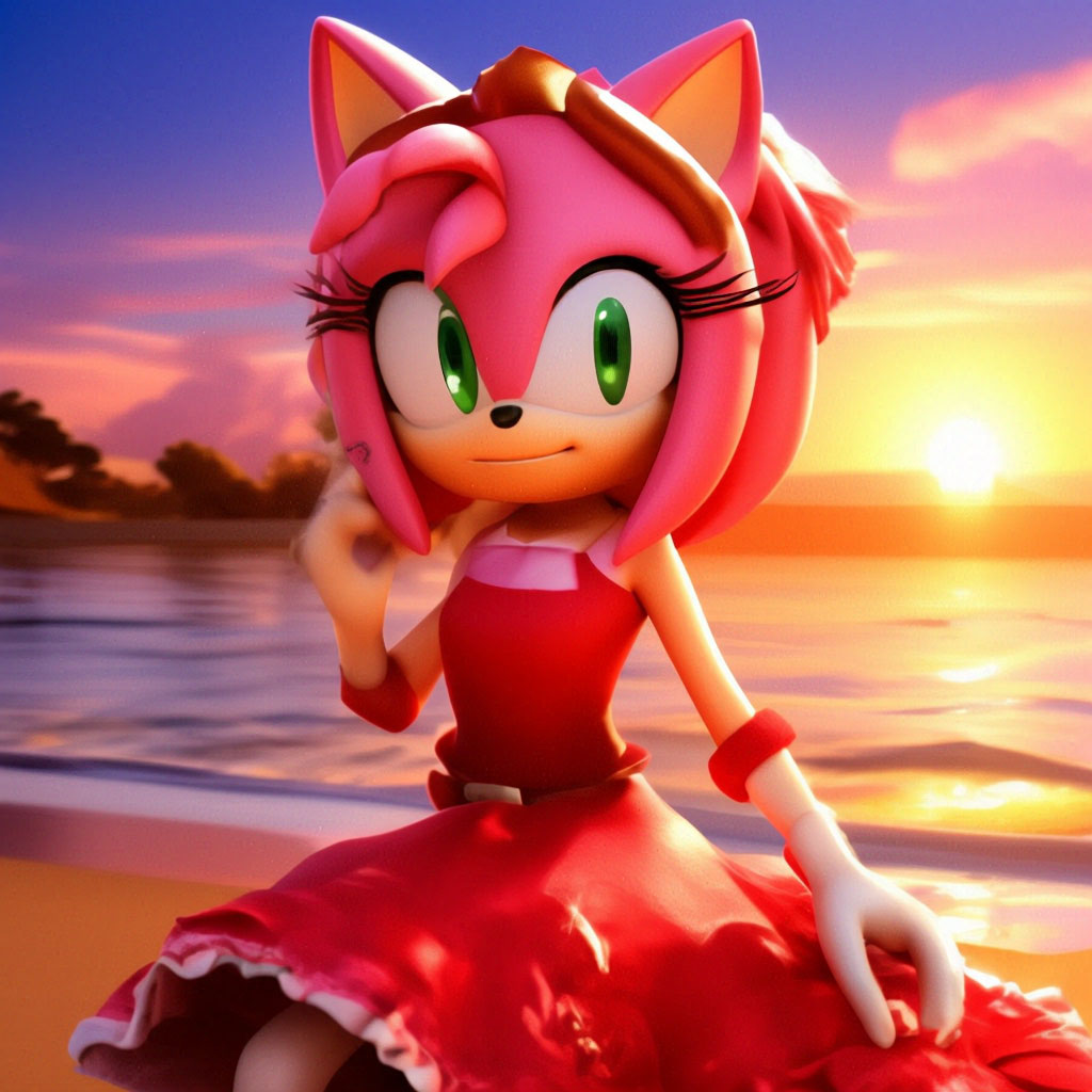 amy rose red dress Amy Rose; Red Gown. Sticker
