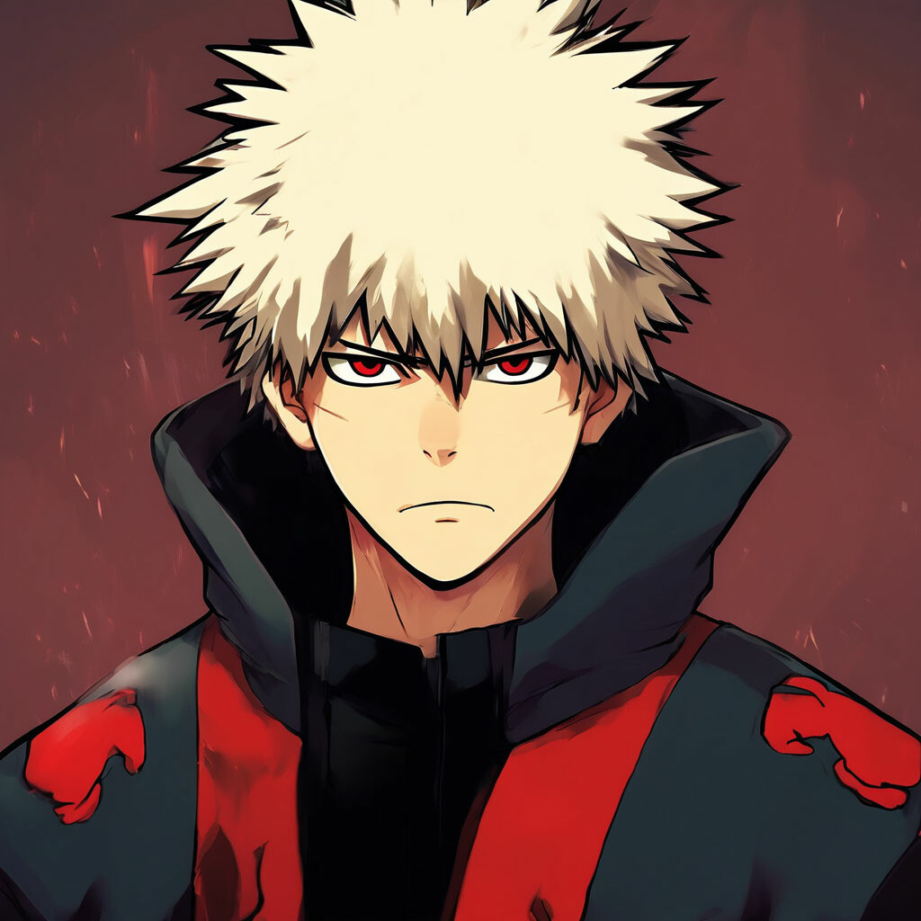 "Bakugo in Akatsuki" — image created in Shedevrum