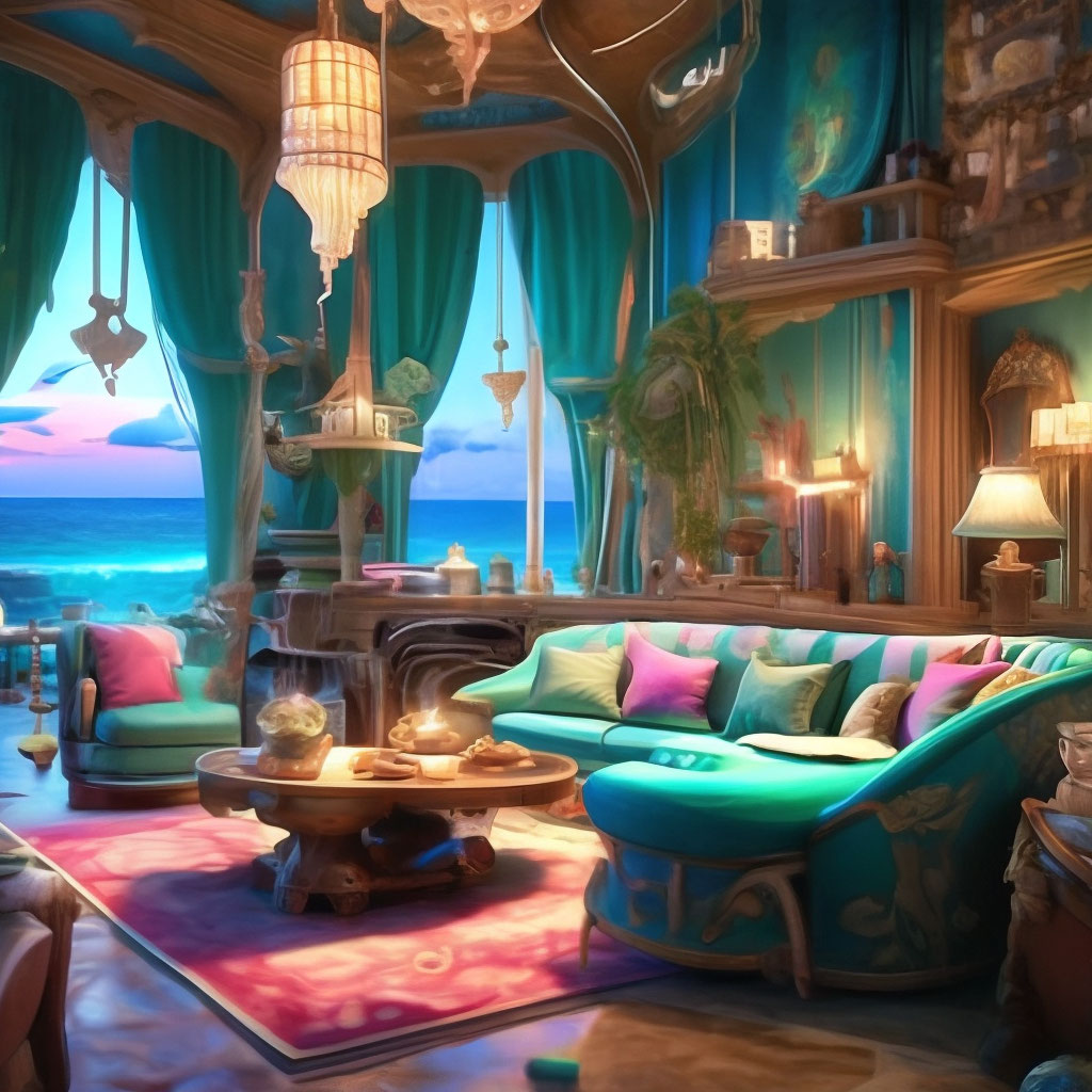 "Mermaid's Living Room" — image created in Shedevrum