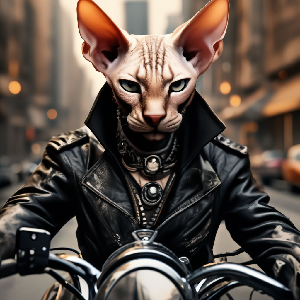 Cat in leather jacket hot sale