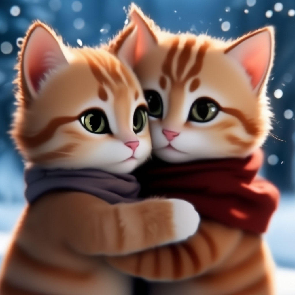 Картинки с влюбленными котиками