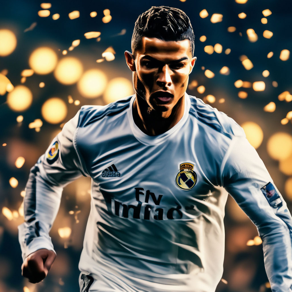 "Ronaldo beats through himself in the …" — image created in Shedevrum