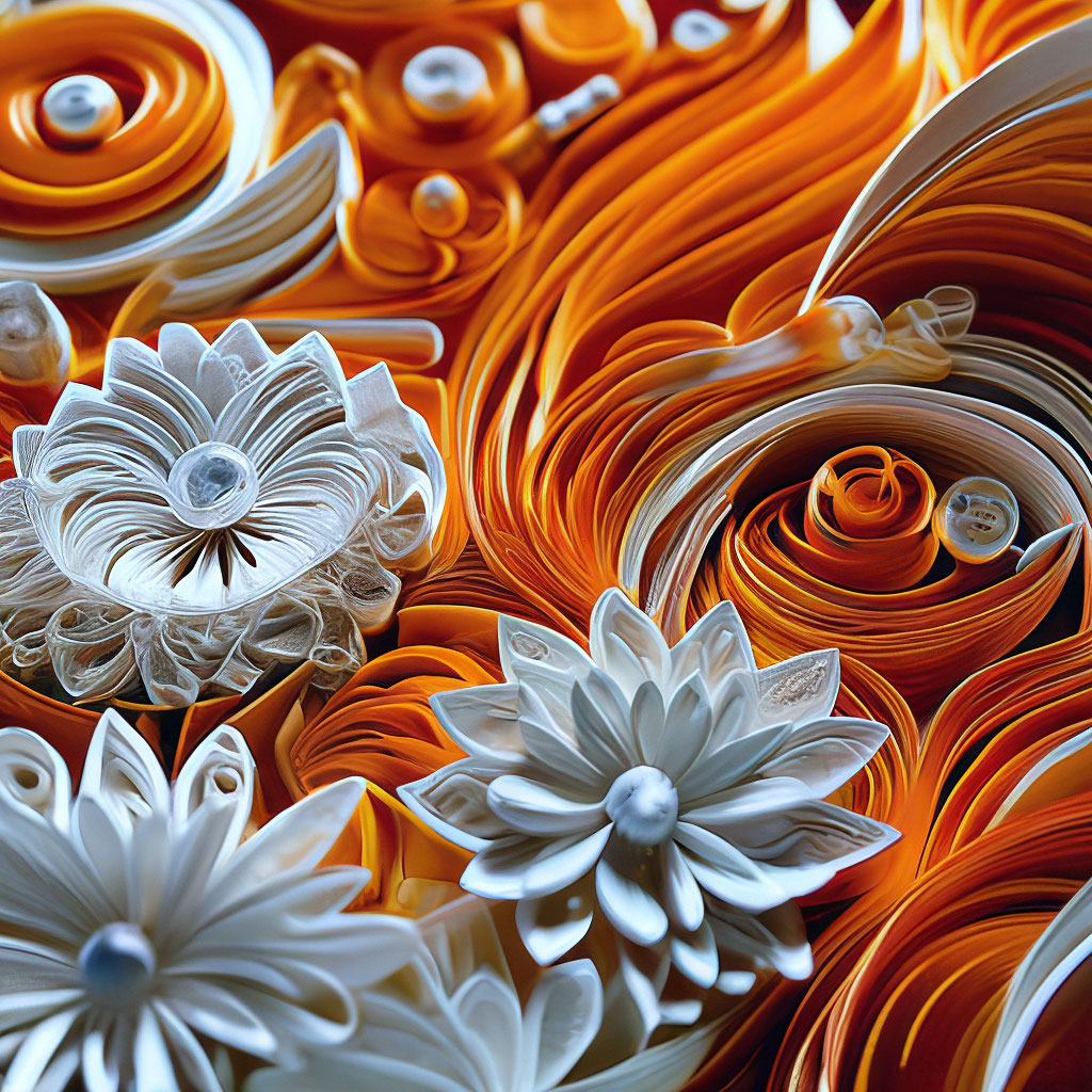 complex composition, quilling, aesthetically pleasing, beautiful, lots ...