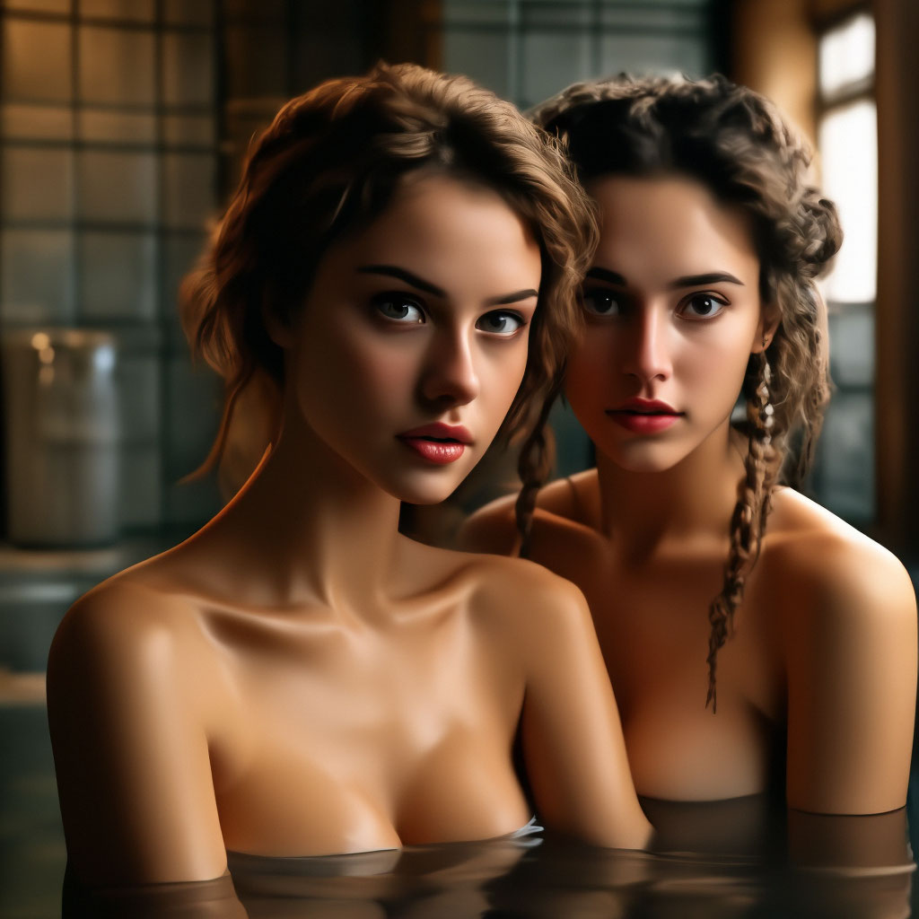 Картина Цорн Андерс «Девушки из Даларны в бане», артикул poster_