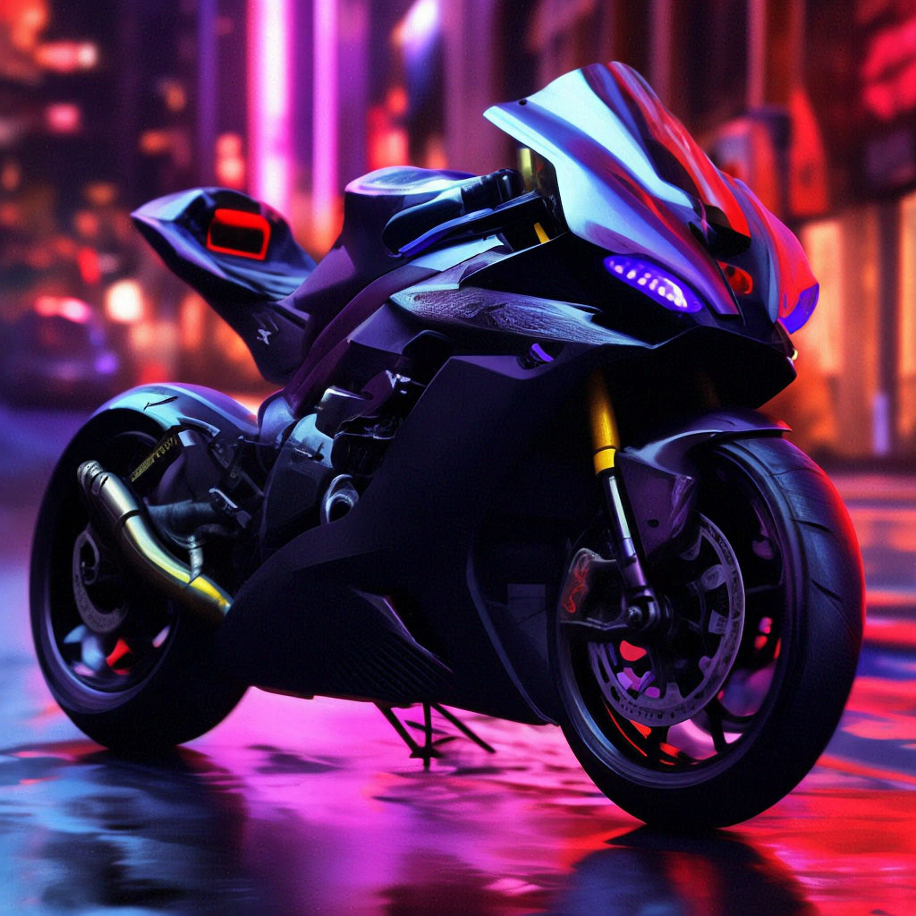 Purple sports bike sale