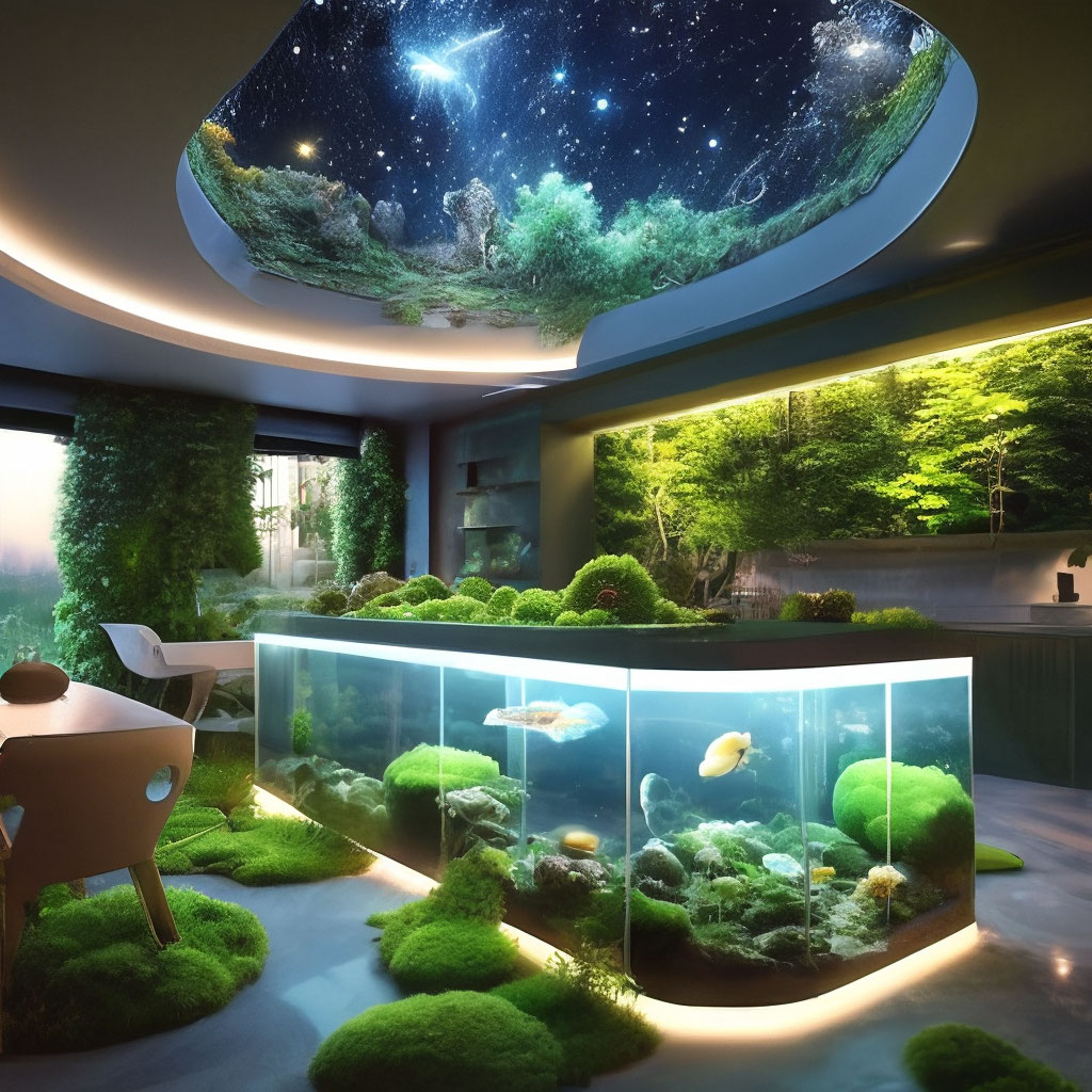 Кухня Звездное небо с мерцающими фасадами