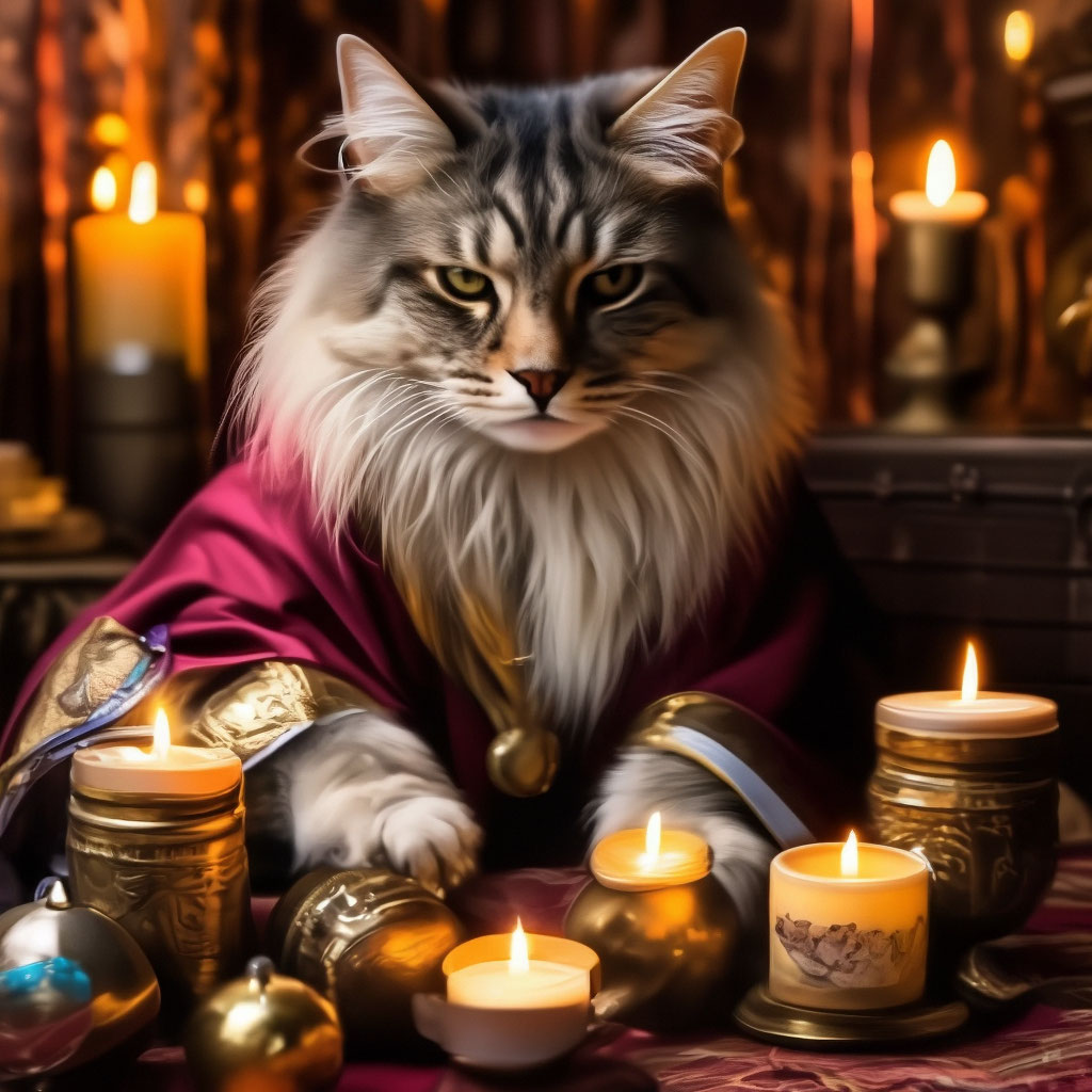 Кот гадает