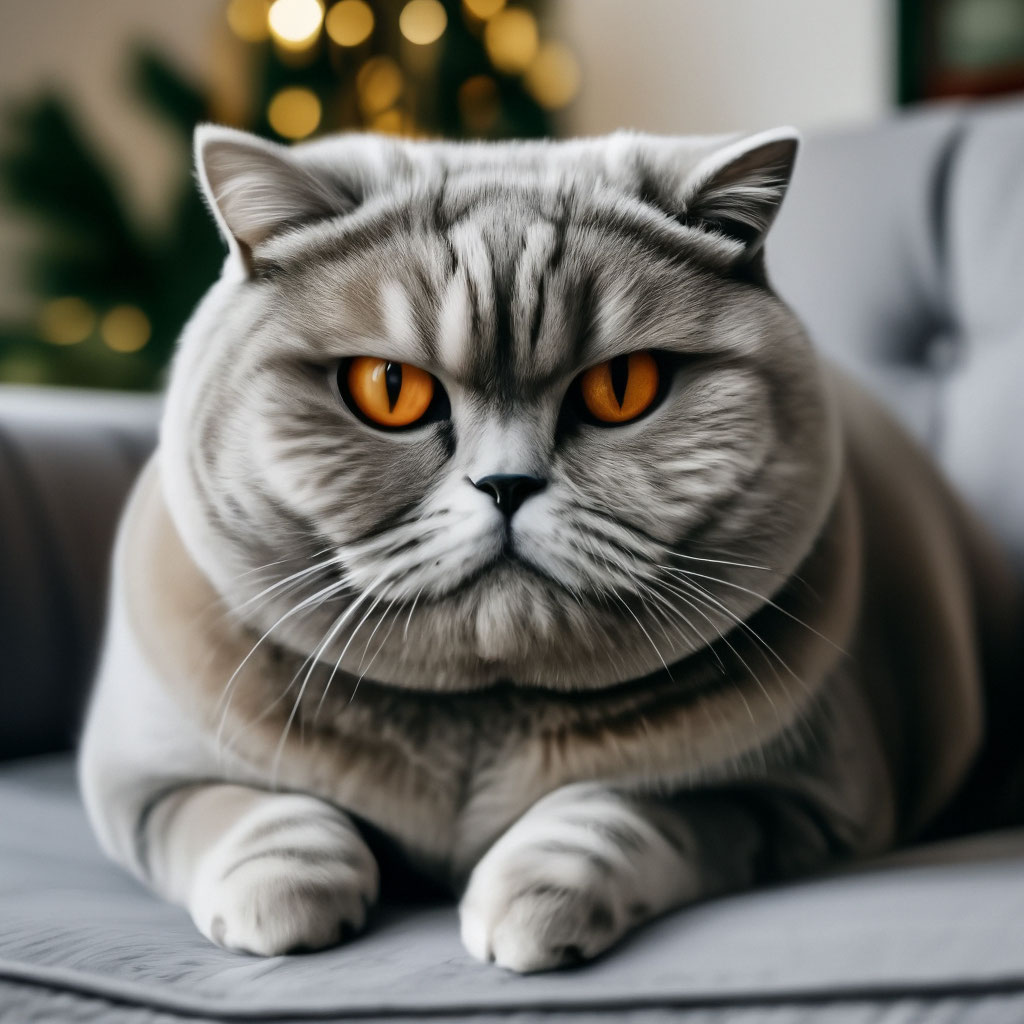 Толстый жирный пухлый кот серого …» — создано в Шедевруме