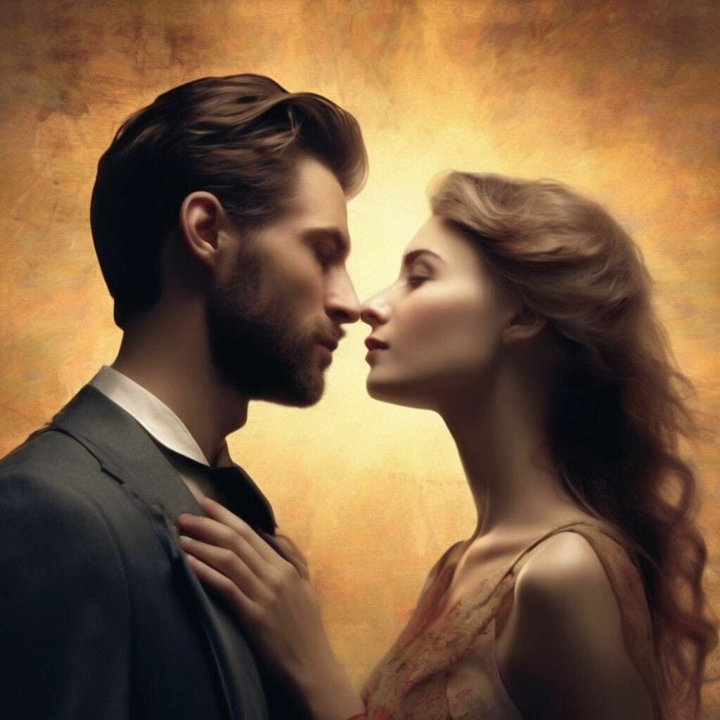 Влюблённая пара в объятиях