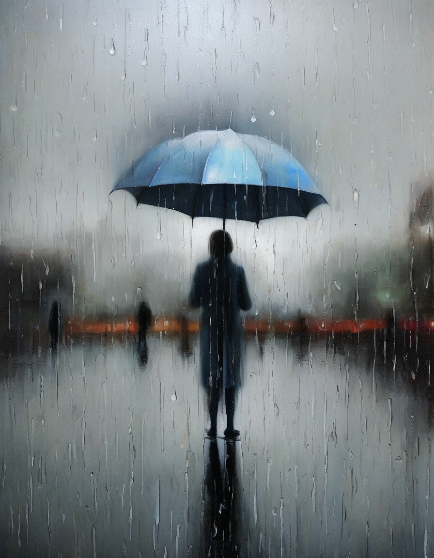 "Weather for tomorrow: Rain and …" — image created in Shedevrum