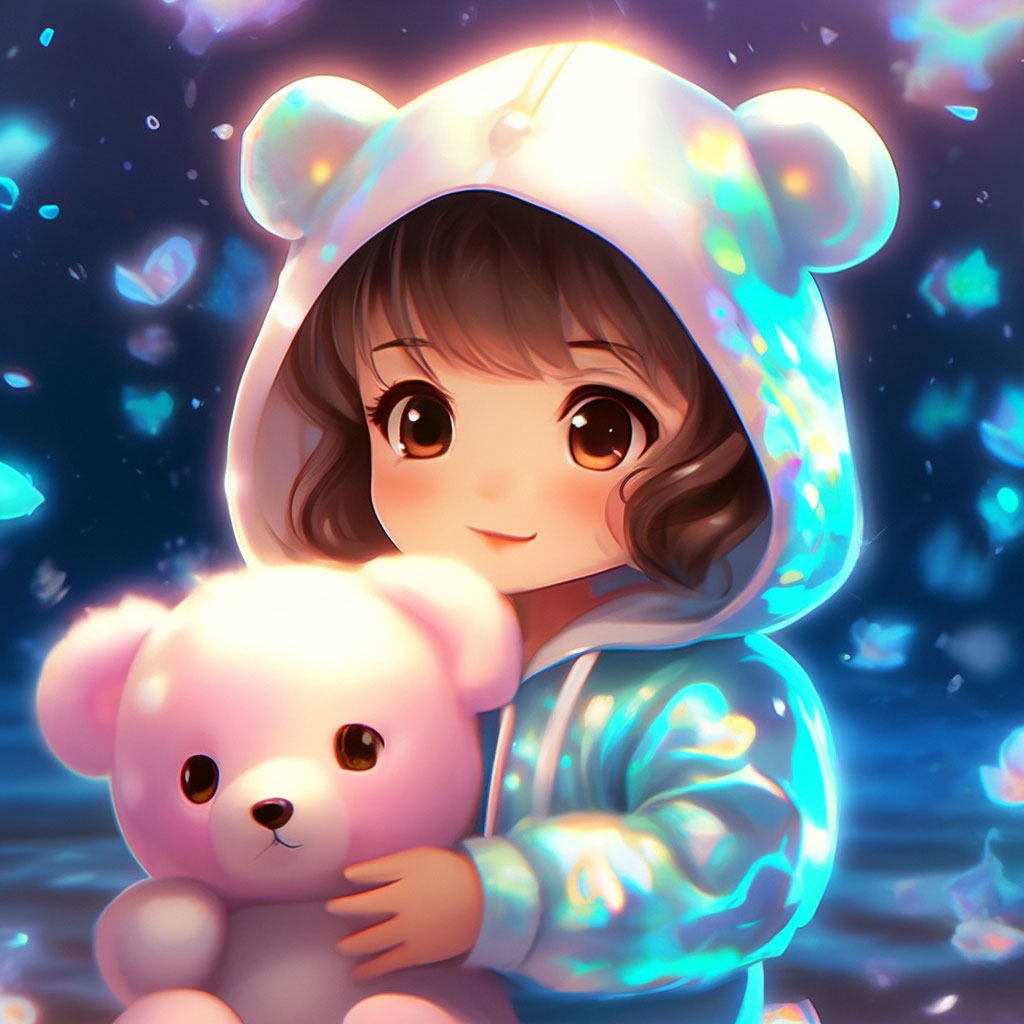 Congratulations art little baby anime image created in Shedevrum