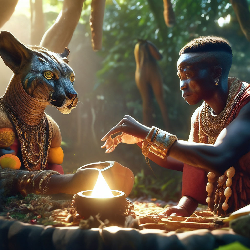 The magical world of African culture.Realistic UHD image: an image of a ...