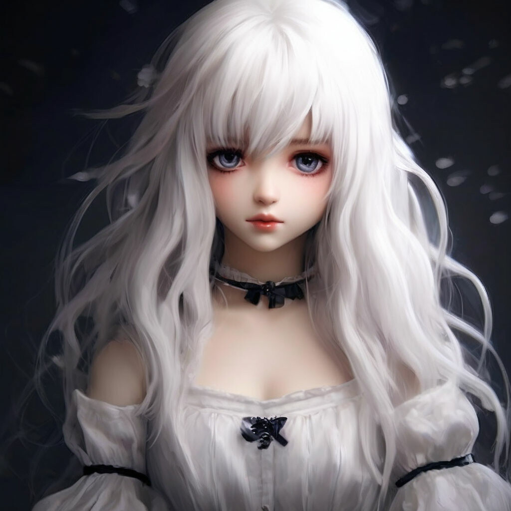 A living porcelain doll in the form image created in Shedevrum