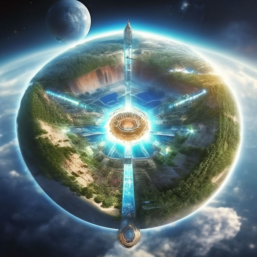 "The navel of the Earth and the center of the world" — image created in ...