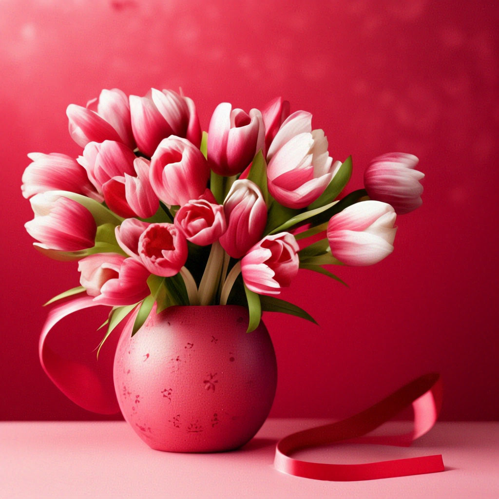 "HAPPY HOLIDAY ON MARCH 8TH." — image created in Shedevrum