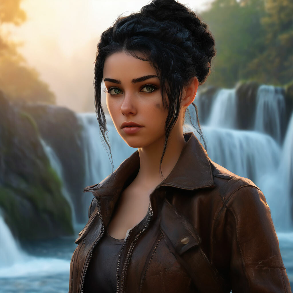 "A serious thin girl, … | Даша" — image created in Shedevrum