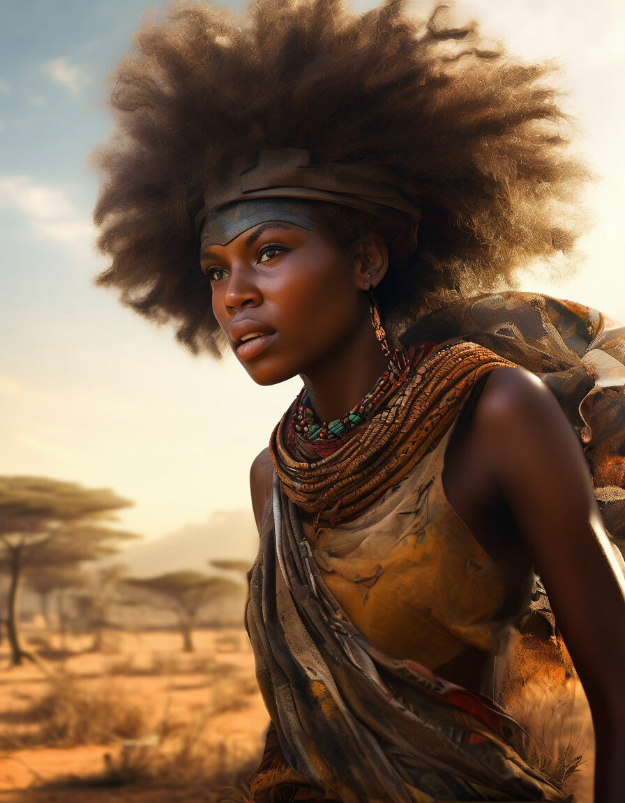 create an image demonstrating the style of ((Adventure Pulp)) africa ...