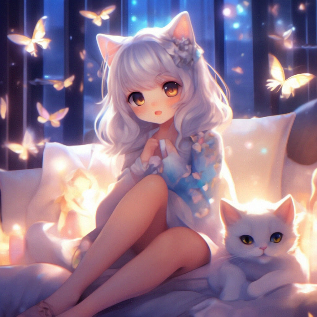 色鉛筆画「耳を傾ければSilent nightほら聴こえる」「秋めく」原画 猫 色鉛筆で描かれた「ねこ」に驚きの声が殺到！ 「今にも動き出し