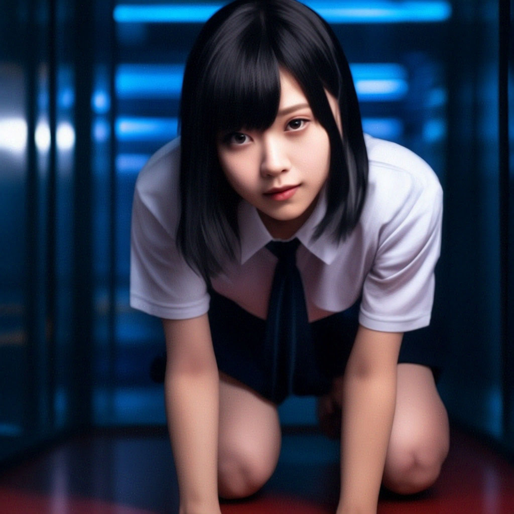 «Сузумори Реми нагнулась взгляд лукавый смотрит прямо в душу, в школьной …»...