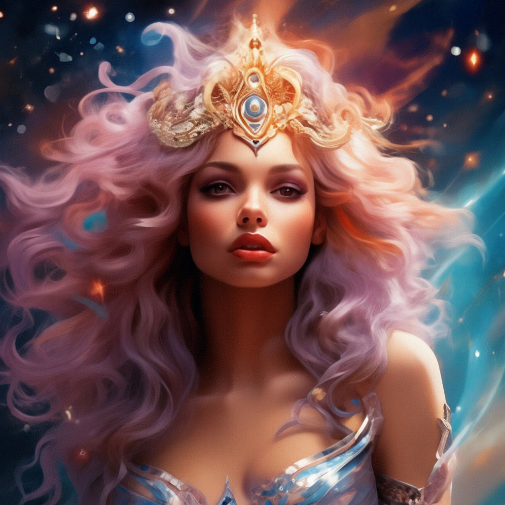 "Masterpiece goddess of the Universe in pastel colors" — image created ...