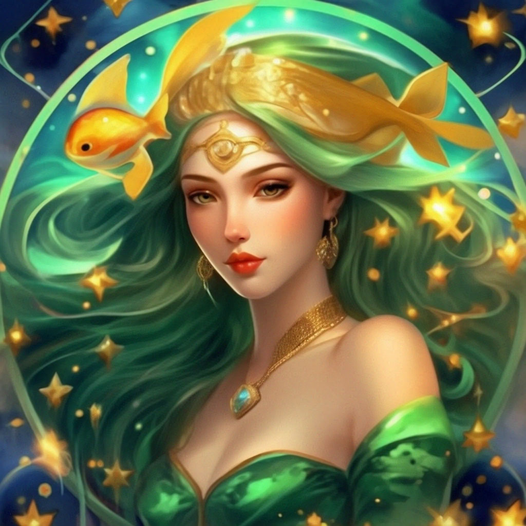 \"The girl, according to the zodiac …\" — image created in Shedevrum