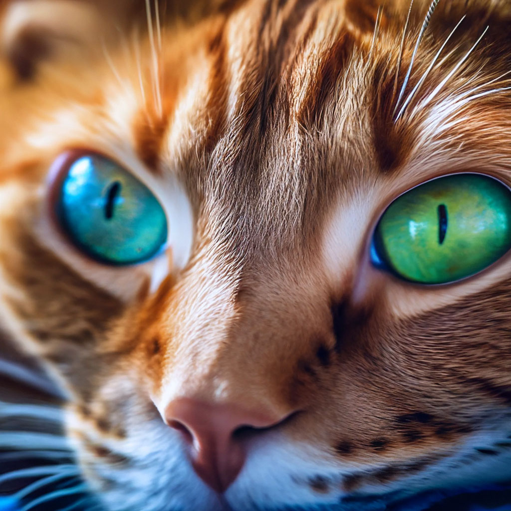Чича кошка, огромные глаза, рыжая, …» — создано в Шедевруме