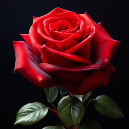 «Hyperrealism, blooming flower, rose, scarlet» — video created in Shedevrum
