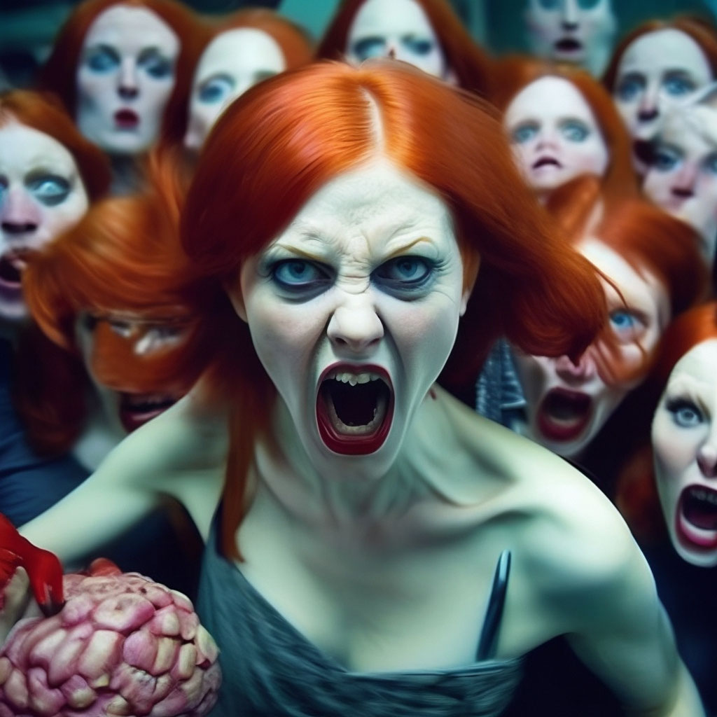 уродливые сучки Страшные рыжие бабы съедят твоймозг» — картинка создана в Шедевруме