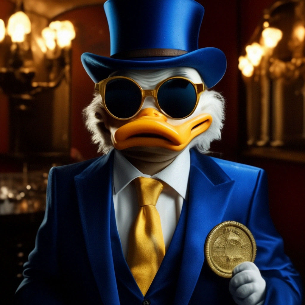 «Скрудж Макдак в круглых …» — картинка создана в Шедевруме