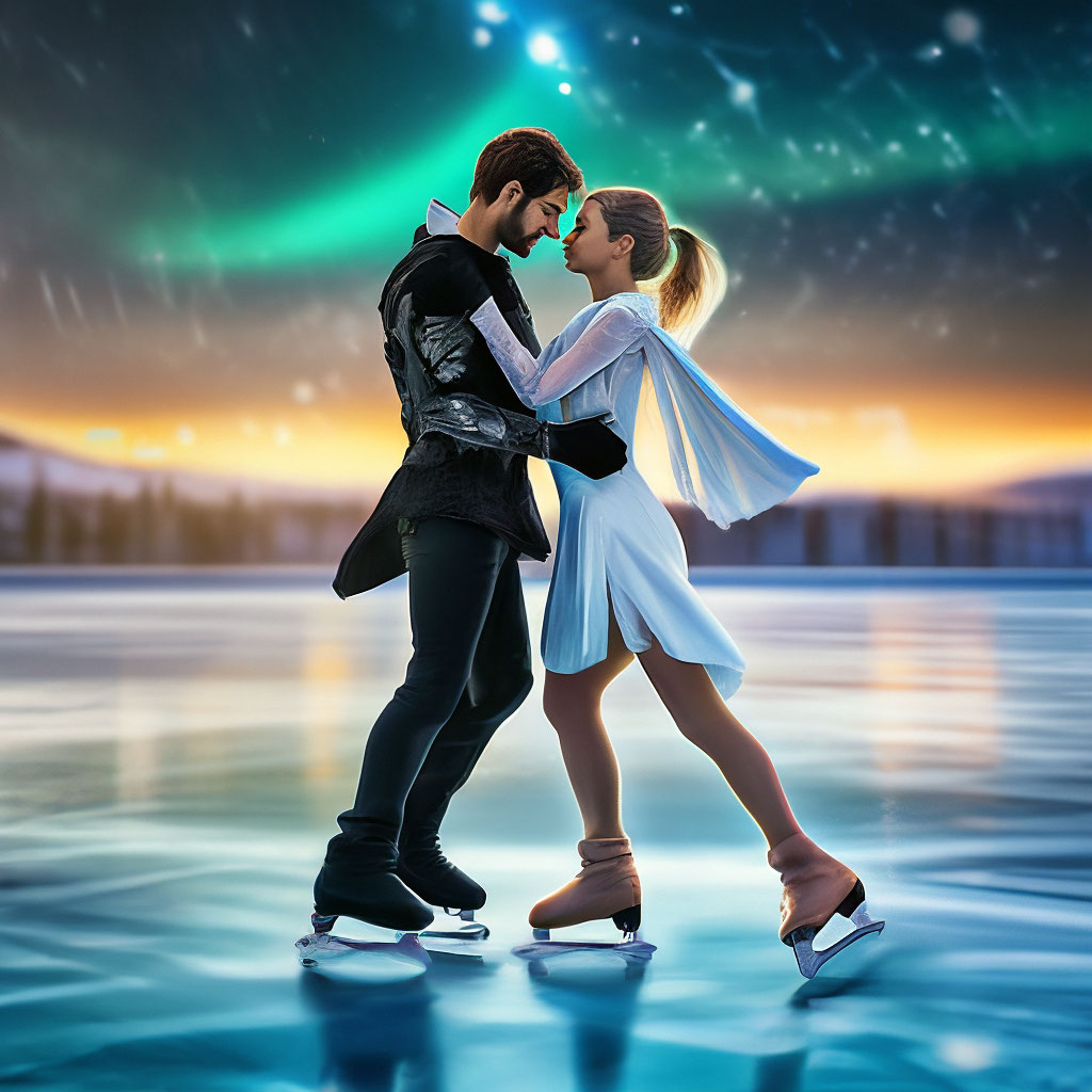 «⛸️ парное фигурное катание, …» — картинка создана в Шедевруме