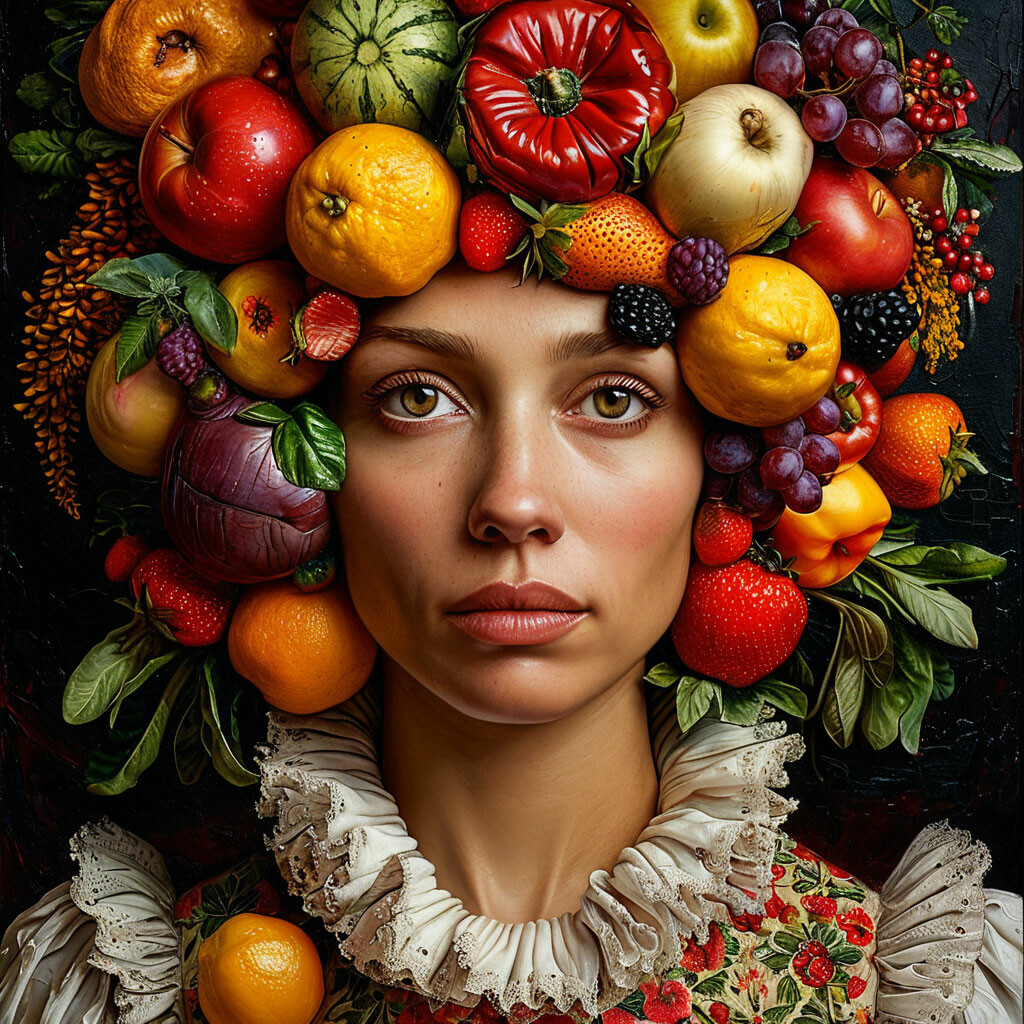 Современная интерпретация портрета из овощей