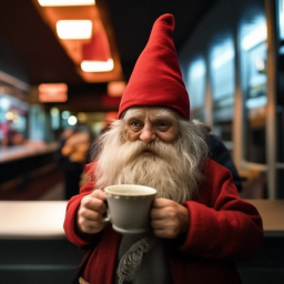 «Маленький гномик с седой бородой пьет …» — видео создано в Шедевруме