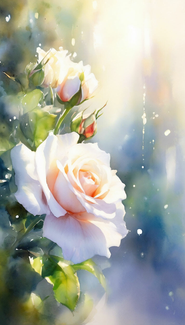 «🌸 нежная прозрачная акварель …» — картинка создана в Шедевруме