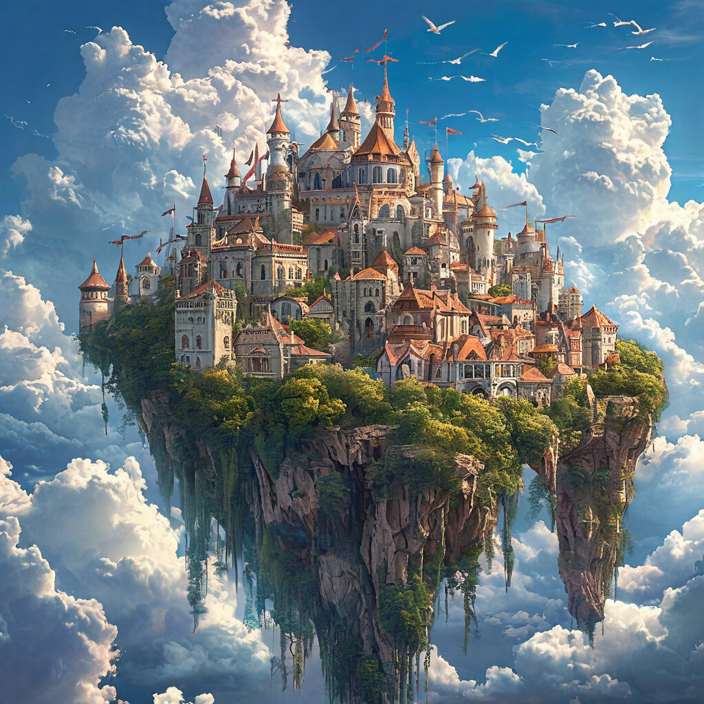 Лисенок на облаках» — картинка создана в Шедевруме