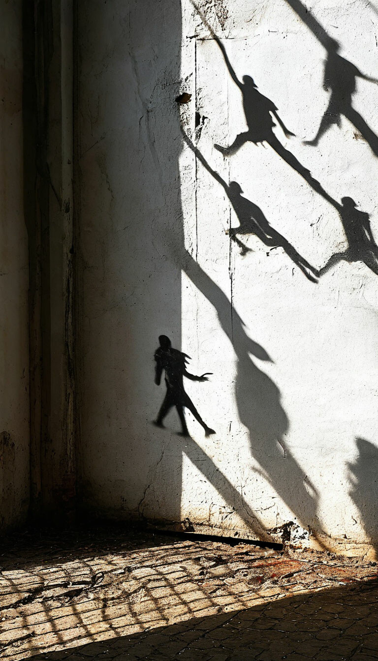 «A game of shadows There is an absurd movement of shadows and grotesque ...