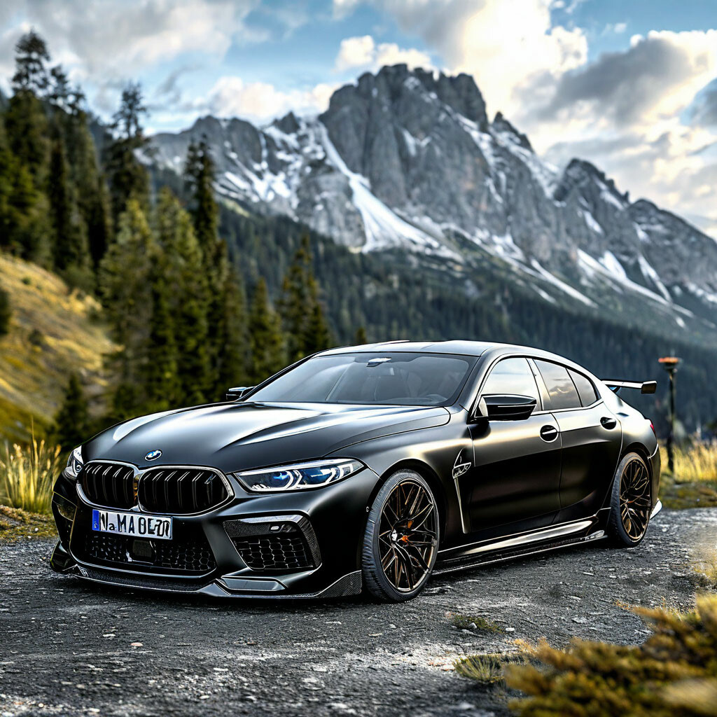 "BMW M8-Gran Coupe. Negro. Se …" — imagen creada en Shedevrum