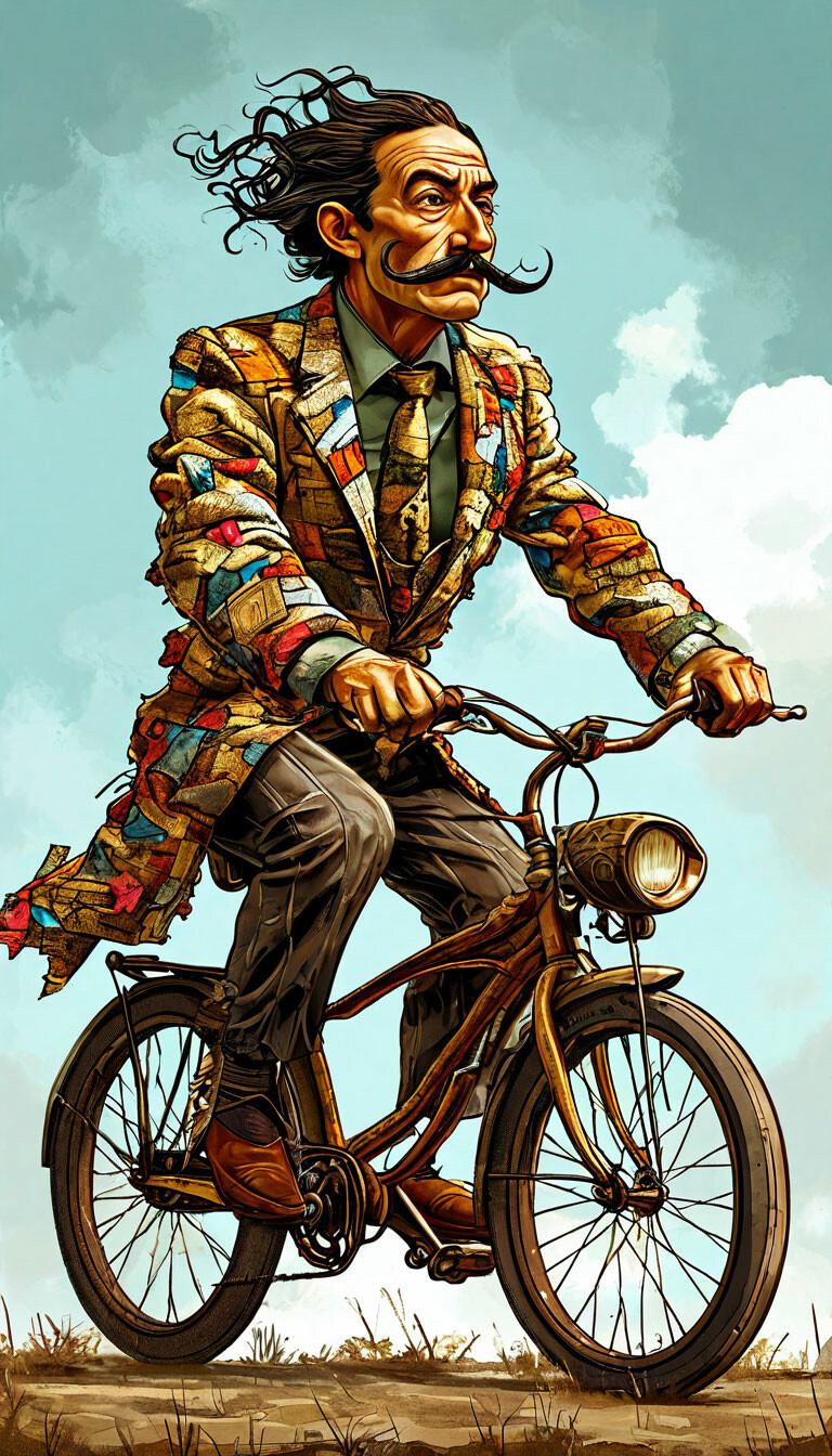 "An imposing man with a curled mustache who looks like Salvador Dali ...