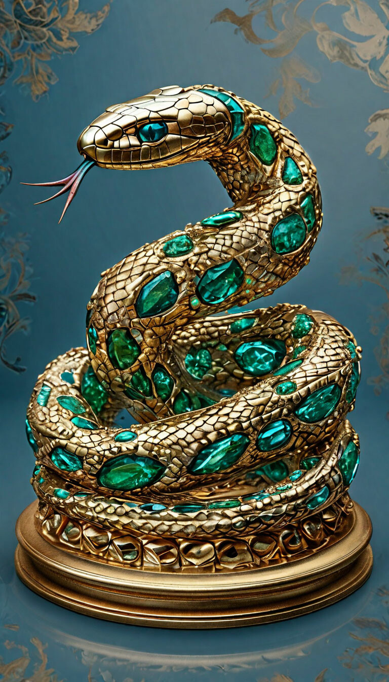 «Символ года на красивой подставке …» — картинка создана в Шедевруме