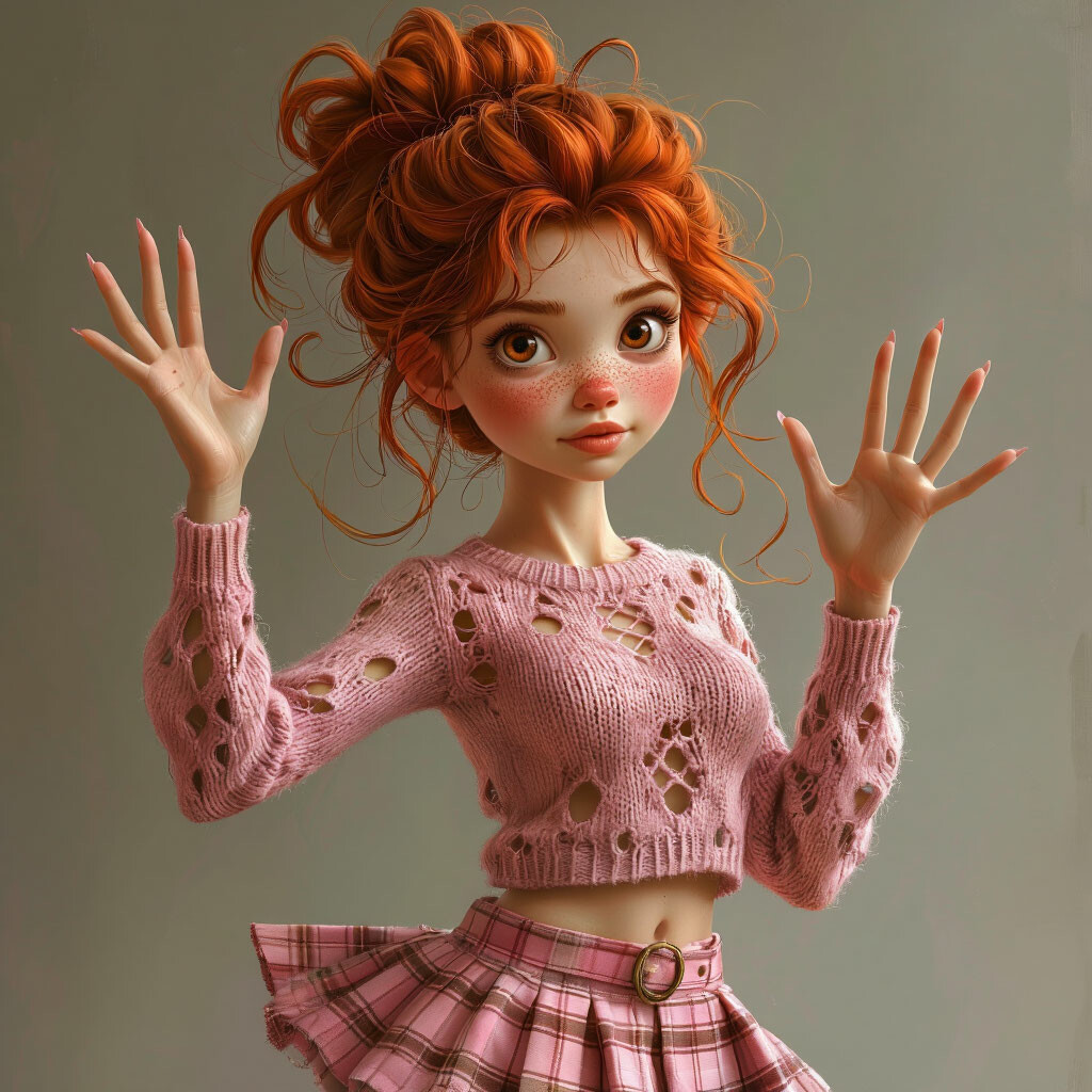 "By jean baptiste monge beautiful slender bimbo girl red-haired tall ...
