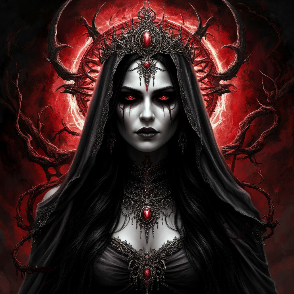 "The goddess of death, Mara" — image created in Shedevrum