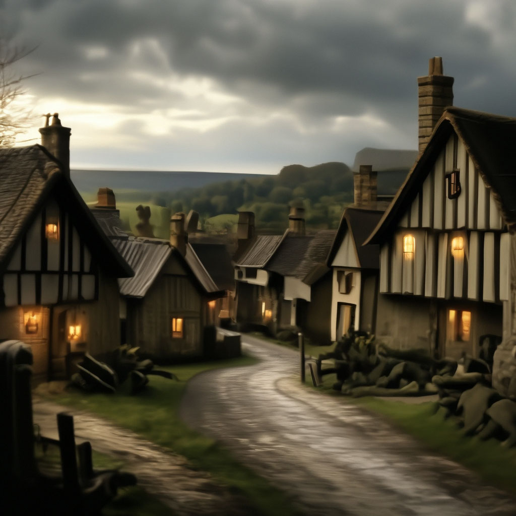 "The village says - what?" — image created in Shedevrum