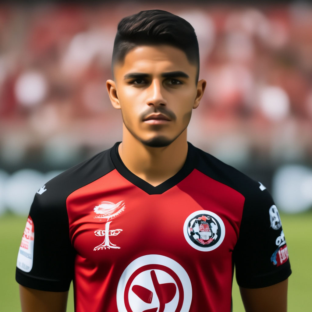 "Football player of FC Tijuana Cardona" - image created in Shedev...