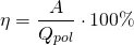 \[\eta=\frac< A></noscript>< Q_<pol>>\cdot 100\%\]» width=»123″ height=»42″/></p> <p>Теперь рассчитаем работу цепочки двигателей.</p> <p>Ответ: нет, не будет: 