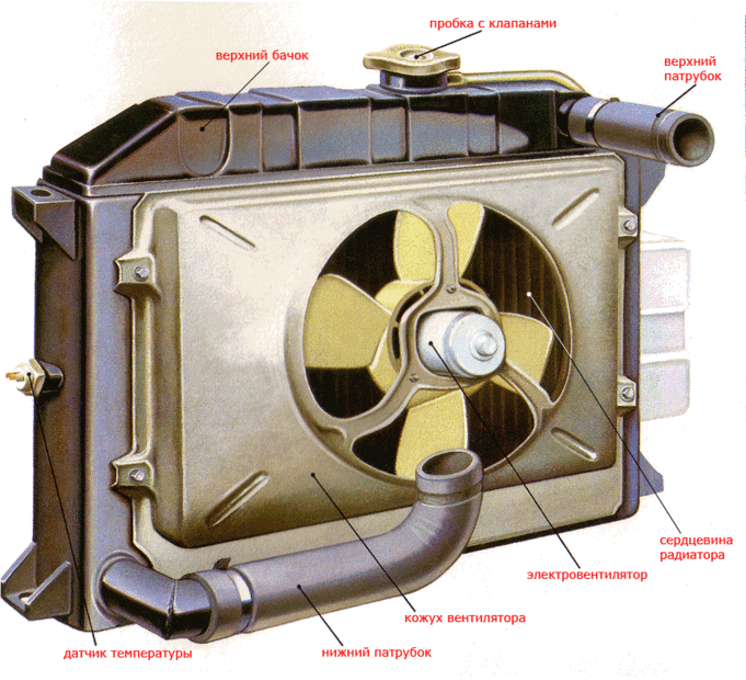 Схема системы охлаждения двигателя - фотография 3